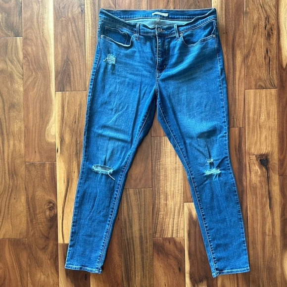 Levi’s 311 Distressed Shaping Skinny Denim Jeans size 33 - Picture 1 of 3